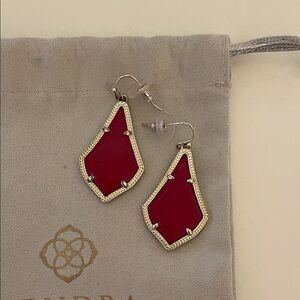 Kendra Scott Elegant Red Drop Earrings